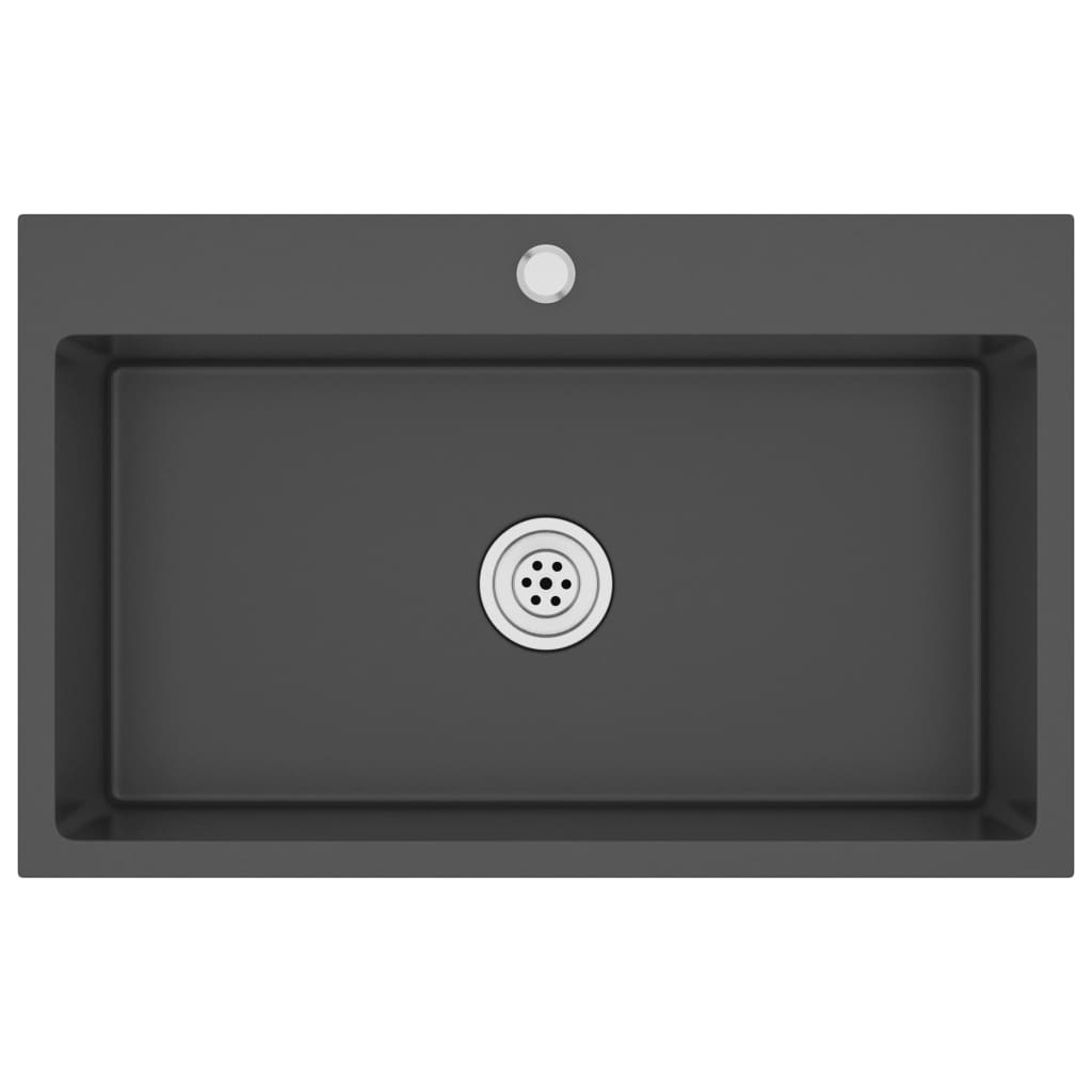 Handmade Kitchen Sink Black Stainless Steel