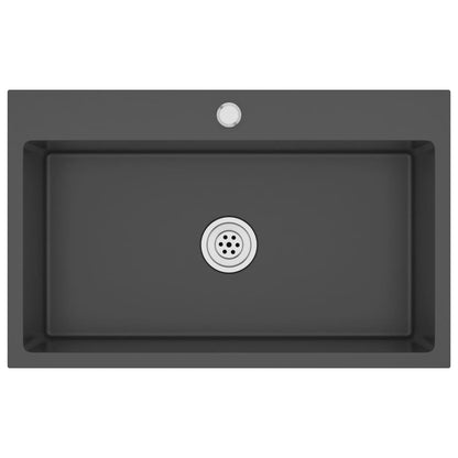 Handmade Kitchen Sink Black Stainless Steel