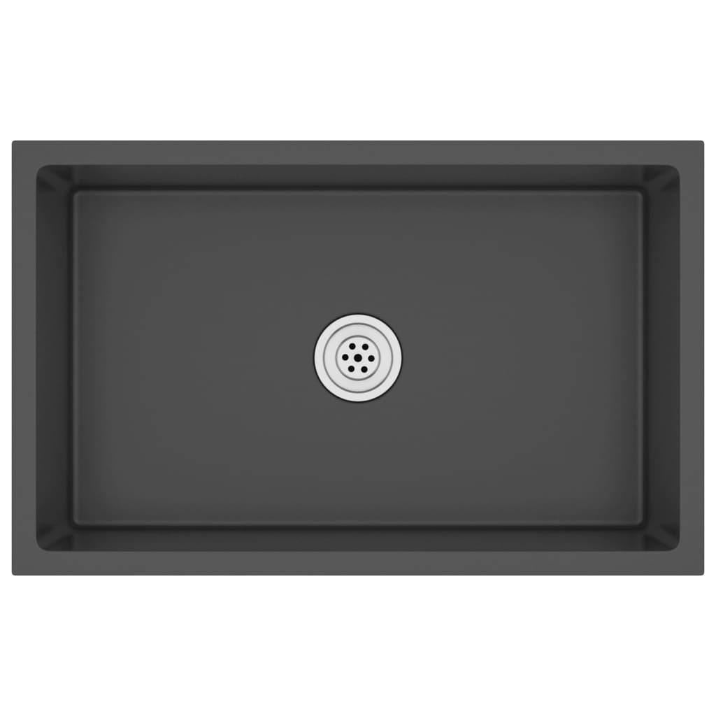 Handmade Kitchen Sink Black Stainless Steel