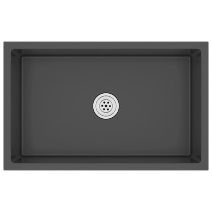 Handmade Kitchen Sink Black Stainless Steel