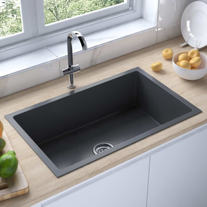 Handmade Kitchen Sink Black Stainless Steel