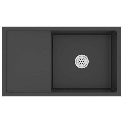 Handmade Kitchen Sink Black Stainless Steel
