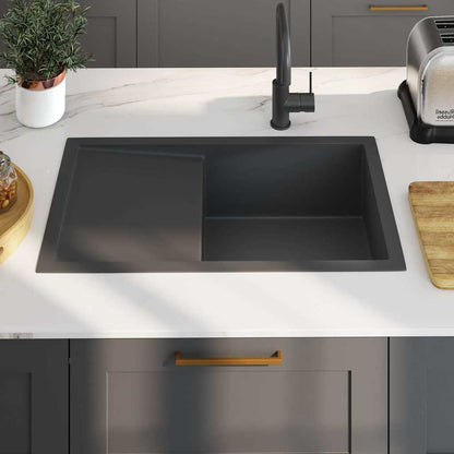 Handmade Kitchen Sink Black Stainless Steel