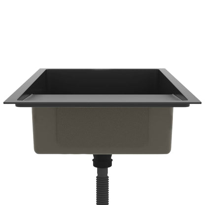 Handmade Kitchen Sink Black Stainless Steel