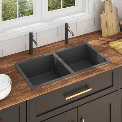 Handmade Kitchen Sink Black Stainless Steel