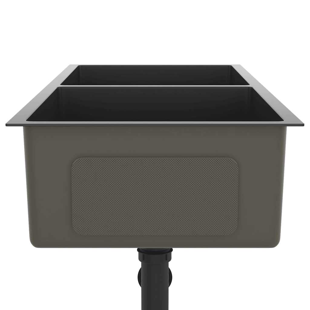 Handmade Kitchen Sink Black Stainless Steel