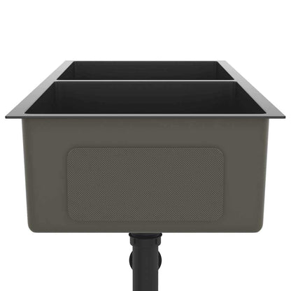 Handmade Kitchen Sink Black Stainless Steel