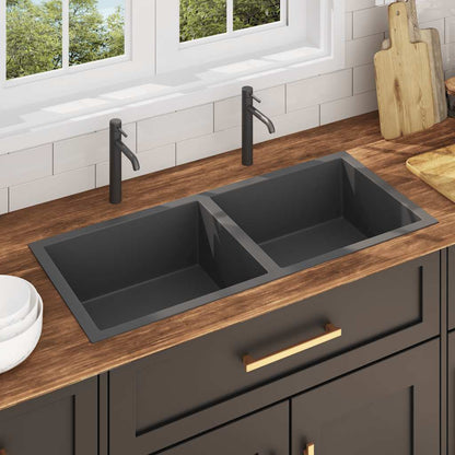 Handmade Kitchen Sink Black Stainless Steel