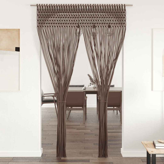 Macrame Curtain Taupe 140x240 cm Cotton