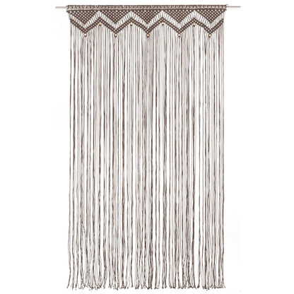 Macrame Curtain Taupe 140x240 cm Cotton