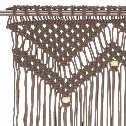 Macrame Curtain Taupe 140x240 cm Cotton