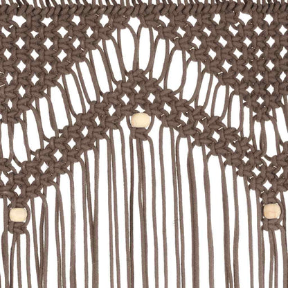 Macrame Curtain Taupe 140x240 cm Cotton