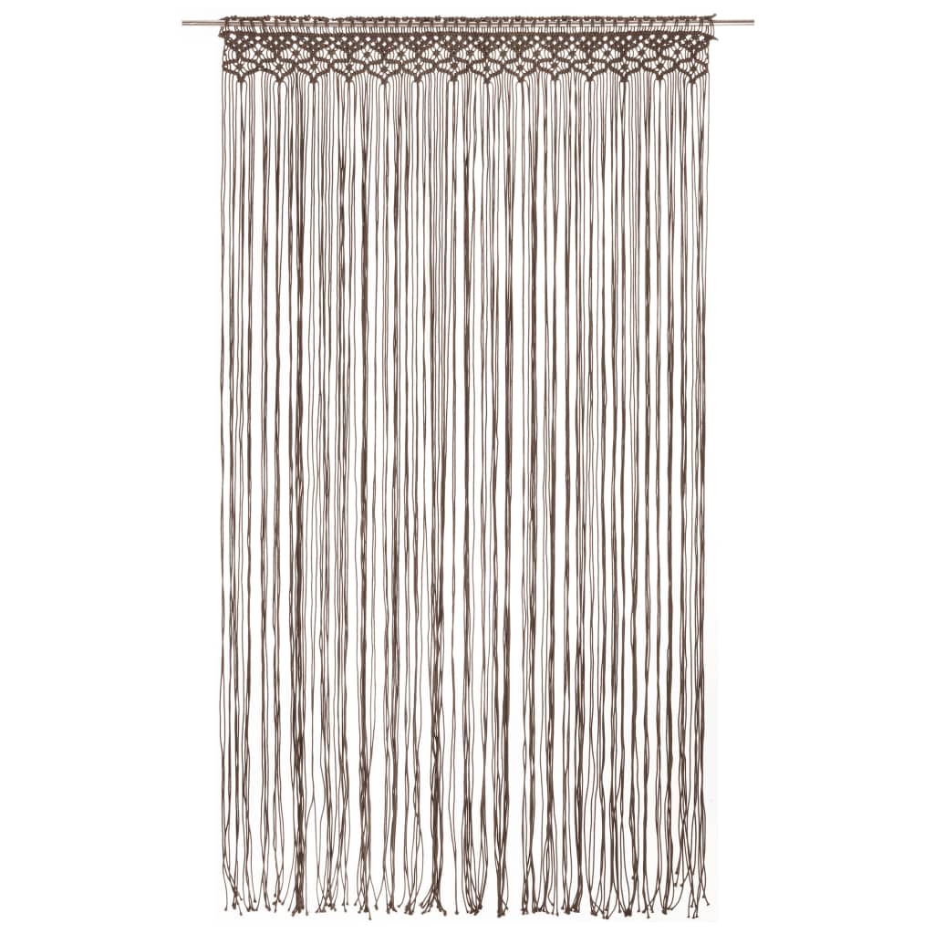 Macrame Curtain Taupe 140x240 cm Cotton