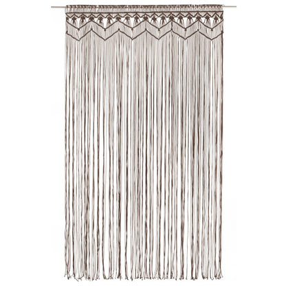 Macrame Curtain Taupe 140x240 cm Cotton