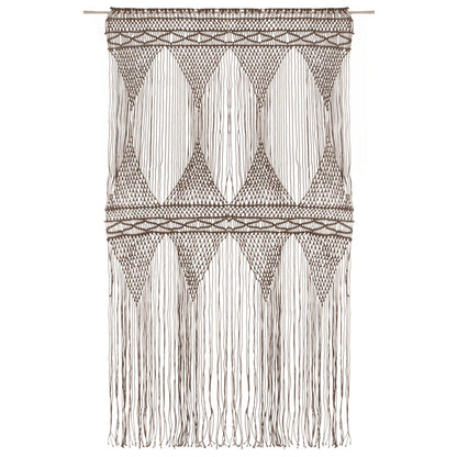 Macrame Curtain Taupe 140x240 cm Cotton