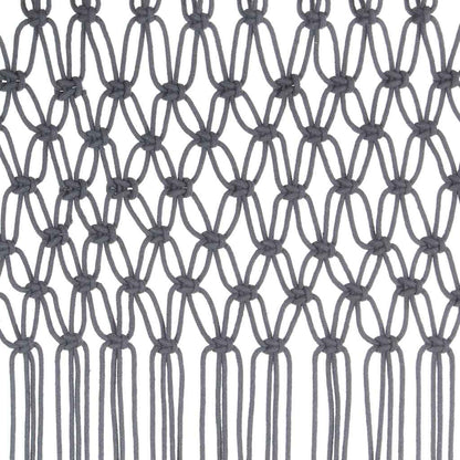 Macrame Curtain Anthracite 140x240 cm Cotton