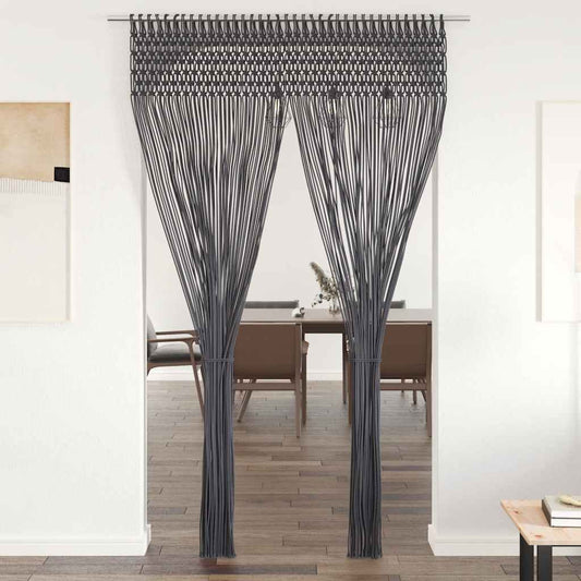 Macrame Curtain Anthracite 140x240 cm Cotton