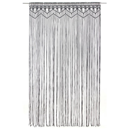 Macrame Curtain Anthracite 140x240 cm Cotton