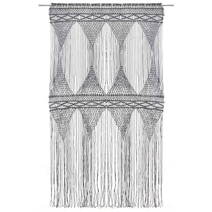Macrame Curtain Anthracite 140x240 cm Cotton