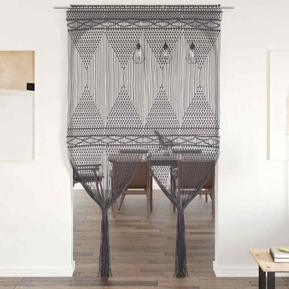 Macrame Curtain Anthracite 140x240 cm Cotton