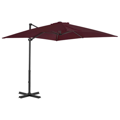 Cantilever Garden Parasol with Aluminium Pole Bordeaux Red 250x250 cm