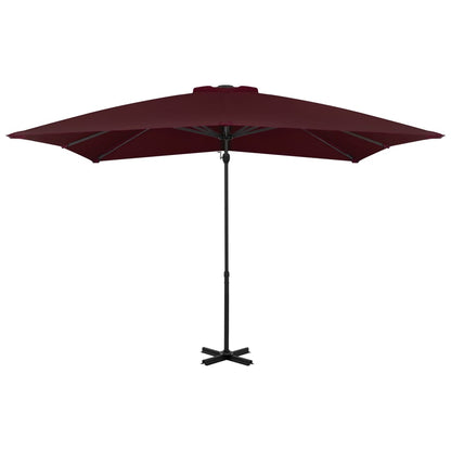 Cantilever Garden Parasol with Aluminium Pole Bordeaux Red 250x250 cm