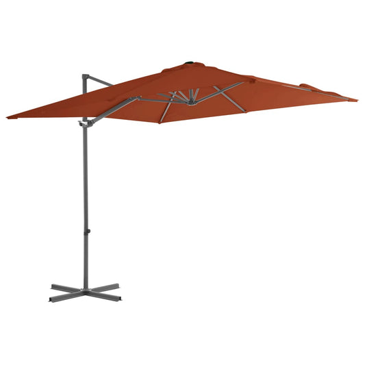 Cantilever Umbrella with Steel Pole Terracotta 250x250 cm