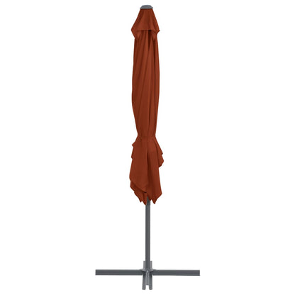 Cantilever Umbrella with Steel Pole Terracotta 250x250 cm