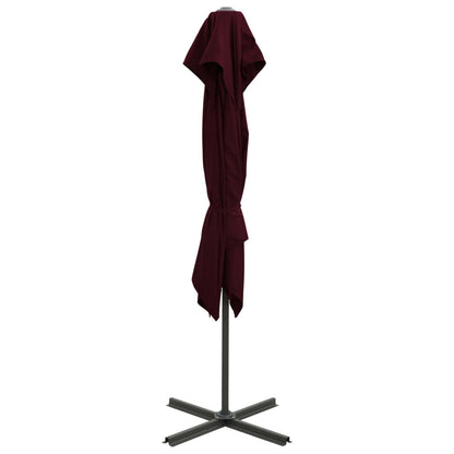 Cantilever Garden Parasol with Double Top 250x250 cm Bordeaux Red