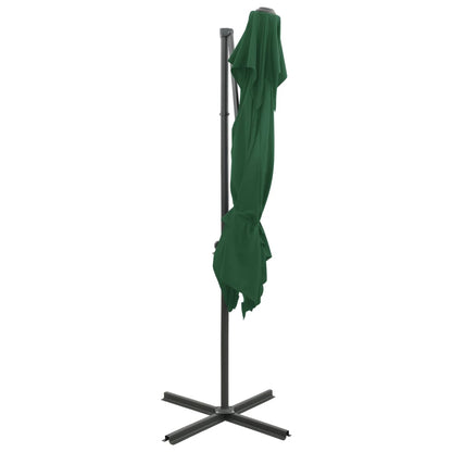 Cantilever Umbrella with Double Top Green 250x250 cm