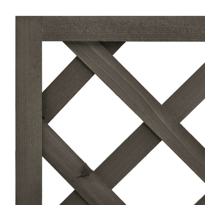 Garden Trellis Planter Grey 50x25x90 cm Solid Firwood