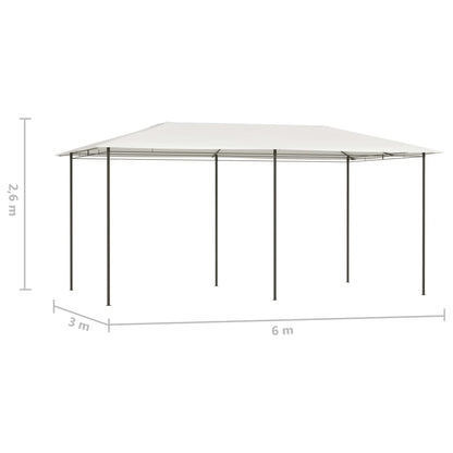 Gazebo 2.98x5.3x2.59 m Cream 160 g/m²