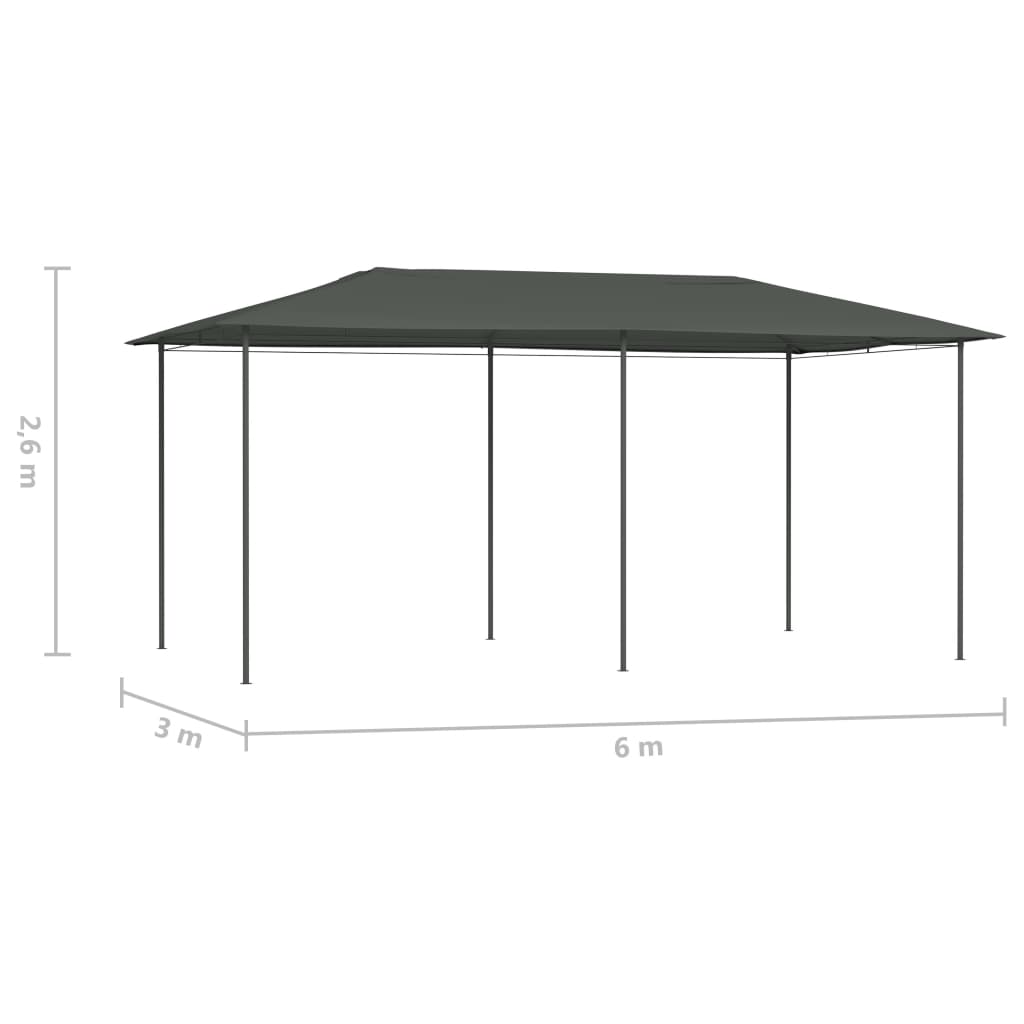 Gazebo 2.98x5.3x2.59 m Anthracite 160 g/m²