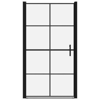 Shower Doors Tempered Glass 100x178 cm Black