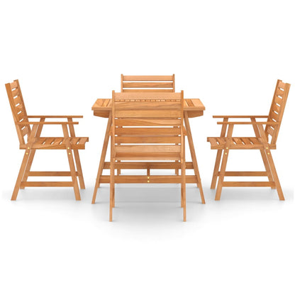 5 Piece Garden Dining Set Solid Acacia Wood