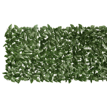 Balcony Screen with Dark Green Leaves 600x75 cm