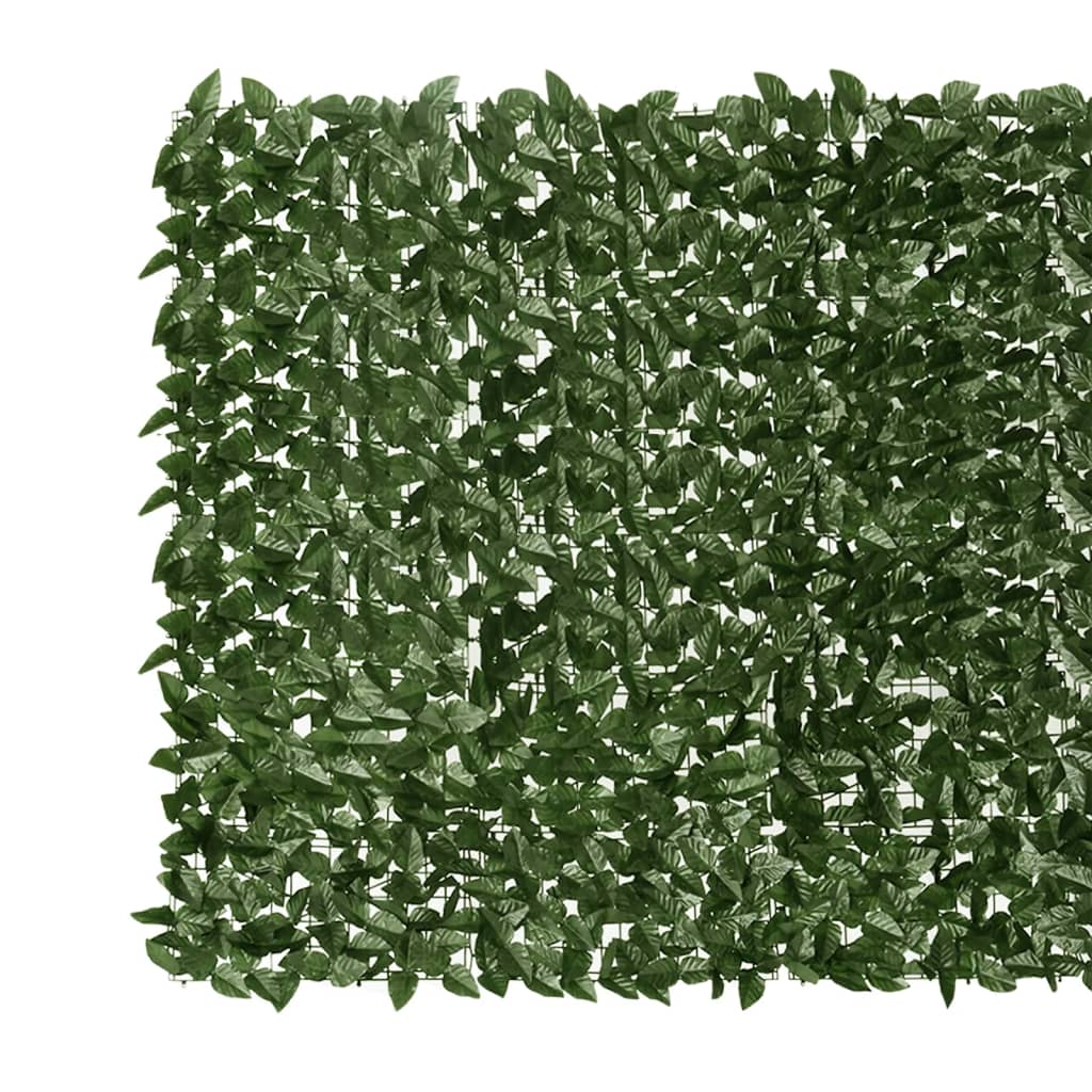 Balcony Screen with Dark Green Leaves 400x150 cm