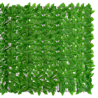 Balcony Screen with Green Leaves 500x150 cm