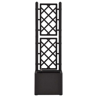 Garden Raised Bed with Trellis and Self Watering System Anthracite