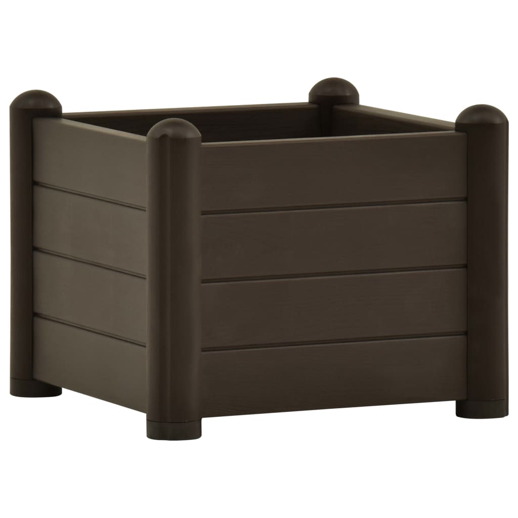 Garden Raised Bed PP Mocha 43x43x35 cm