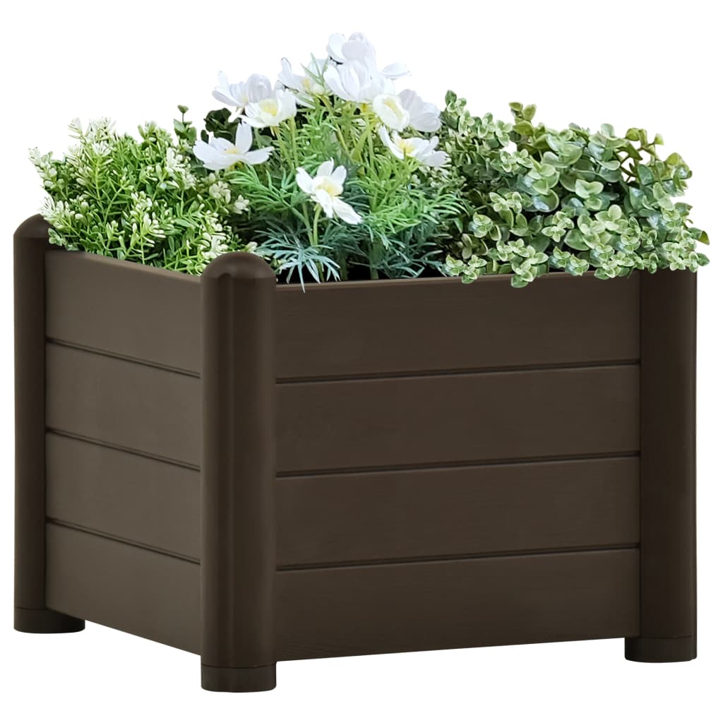 Garden Raised Bed PP Mocha 43x43x35 cm