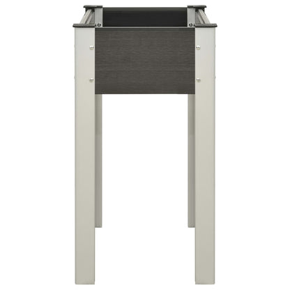 Garden Raised Bed 75x40x75 cm WPC Grey