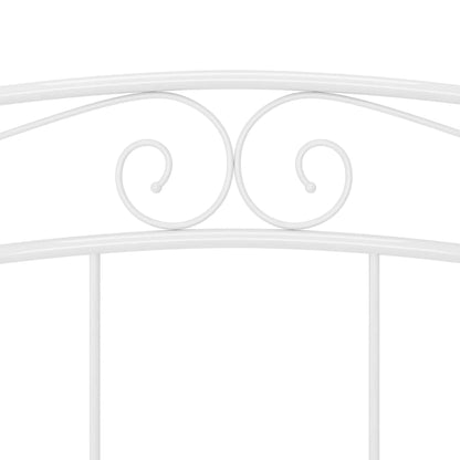 Bed Frame without Mattress White Metal 140x200 cm