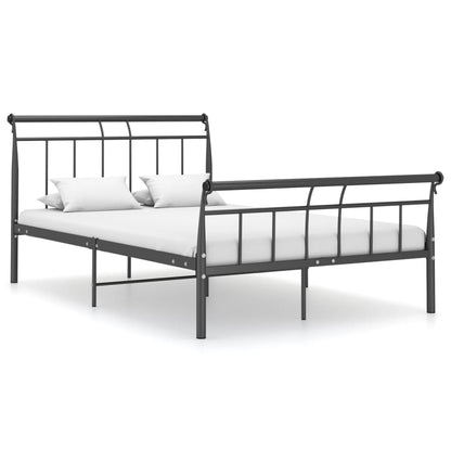 Bed Frame without Mattress Black Metal 120x200 cm