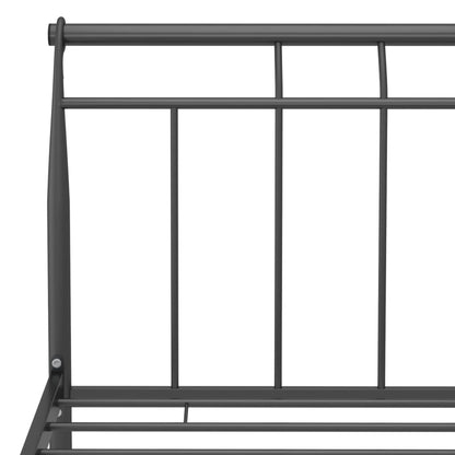 Bed Frame without Mattress Black Metal 120x200 cm
