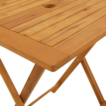 Folding Garden Table 60x60x75 cm Solid Acacia Wood