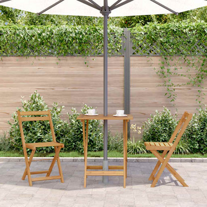 Folding Garden Table 60x60x75 cm Solid Acacia Wood