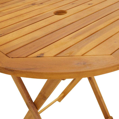 Folding Garden Table 70 cm Solid Acacia Wood