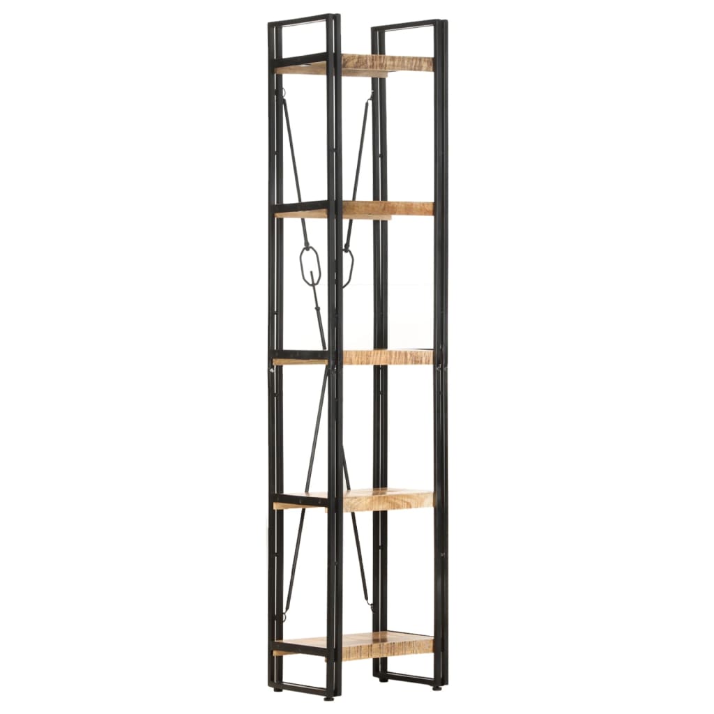 5-Tier Bookcase 39x30x180 cm Solid Mango Wood