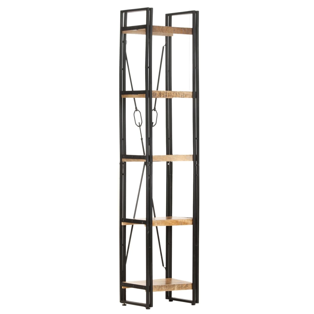 5-Tier Bookcase 39x30x180 cm Solid Mango Wood